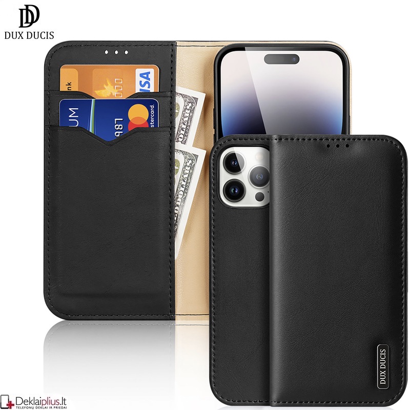 Dux Ducis Hivo odinis dėklas - juodas (Apple Iphone 15 Pro) Dux Ducis Hivo odinis dėklas - juodas (Apple Iphone 15 Pro)